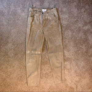 Tan suede pants